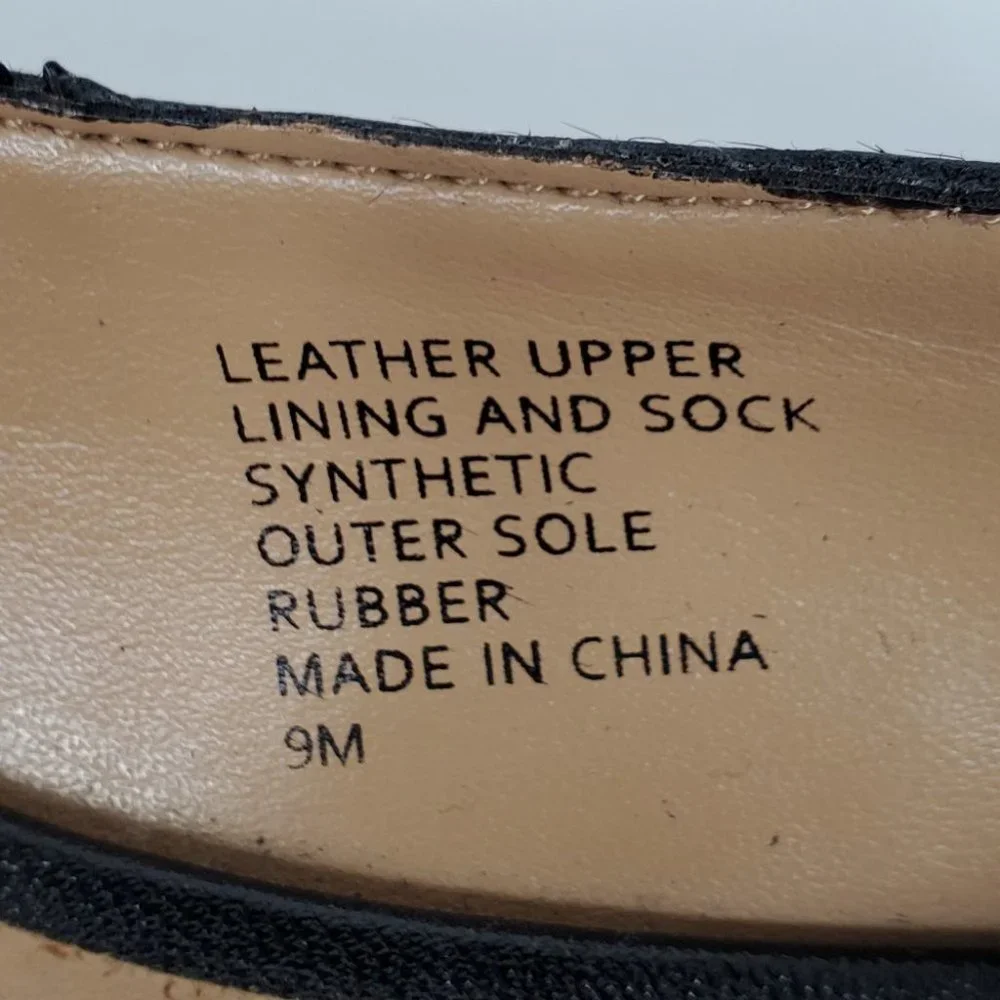 Banana Republic Leather Calf Hair Ankle Tie Up Ballet Flats Size 9M